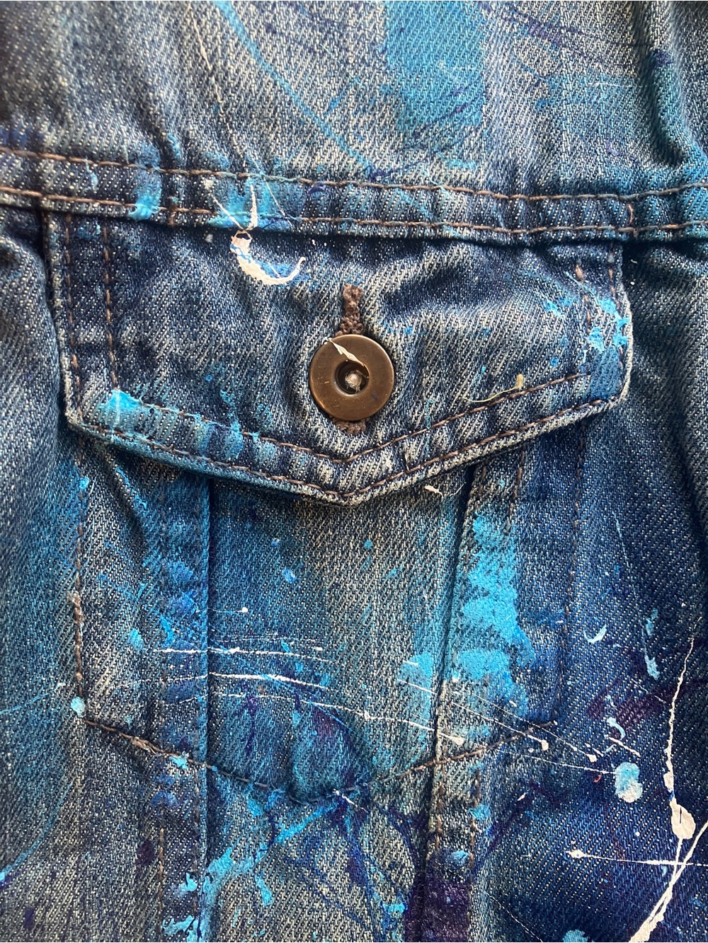 NWOT Unisex Hand-Painted South African Designer Denim Jacket - Picture 6 of 9